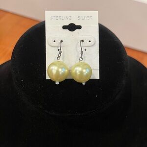 Elegant Sterling Silver Pearl Earrings